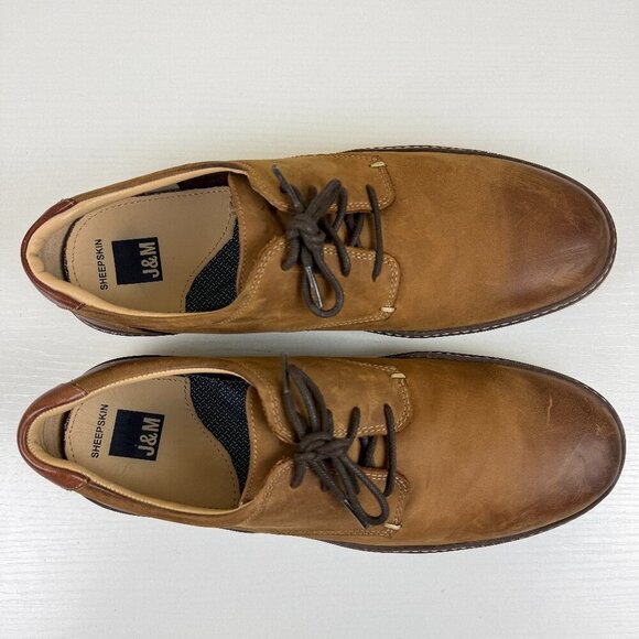 Like New Johnstone & Murphy McGuffey Tan Oiled Full Grain Leather Derby Sneaker main image 8